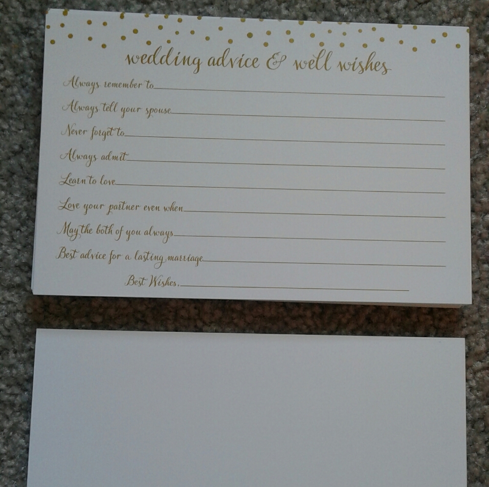 Wedding Advice cards